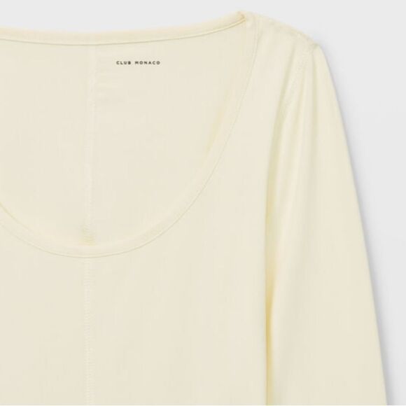 LUXE BALLERINA TOP SLIM FIT TOP WITH A PULLOVER STYLE SCOOP NECK LONG SLEEVES - Picture 3 of 7